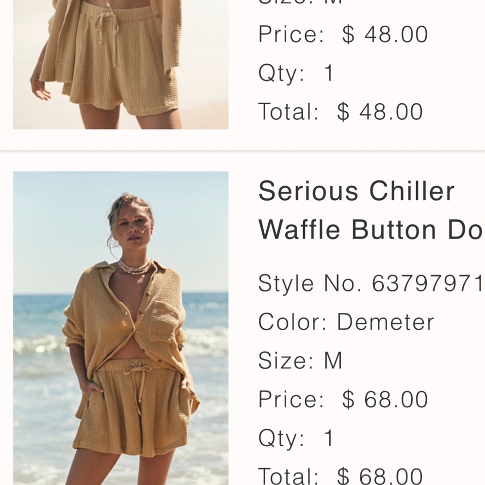 Free people matching set “Serious Chiller”